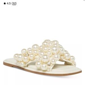 Steve Madden Cream Pearl Sandals